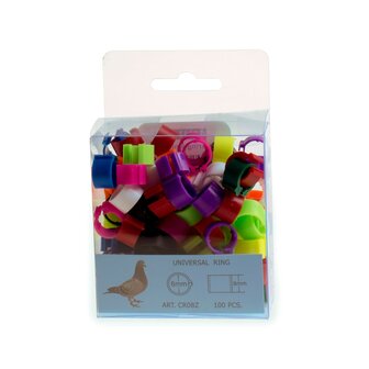 CLICKRING 8MM MIX VAN 10 KLEUREN 