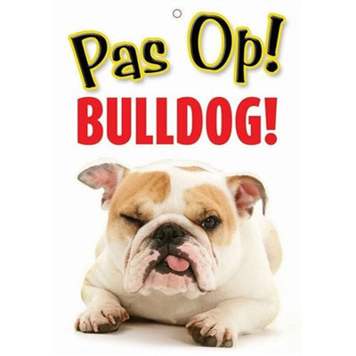 Waakbord nederlands kunststof bulldog