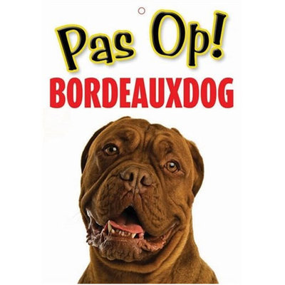 Waakbord nederlands kunststof bordeaux dog