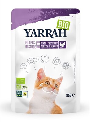 Yarrah cat biologische filets met kalkoen in saus
