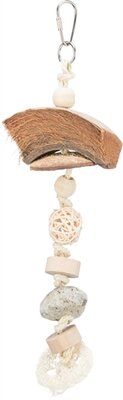 Trixie natuurspeelgoed kokosnoot / rotan / lavasteen naturel