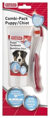 Beaphar tandpasta en borstel combi-pack puppy