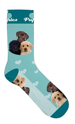 Plenty gits sokken puppies blauw