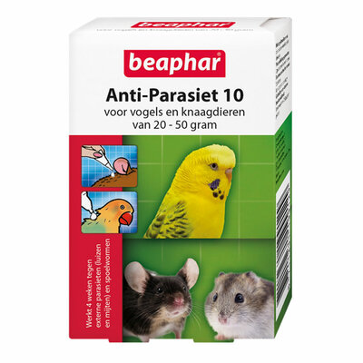 Beaphar Anti-Parasiet 10 voor vogels en knaagdieren van 20-50 gram