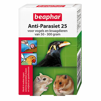 Beaphar Anti-Parasiet 25 voor vogels en knaagdieren van 50-300g