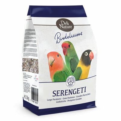 Deli Nature Birdelicious grote parkieten serengeti 2.5 kg.