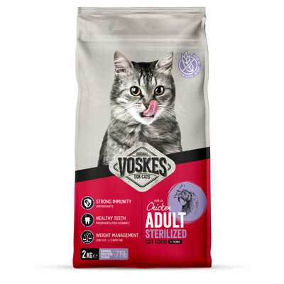 Voskes Kattenbrokken Sterilized Adult Kip 2 kg