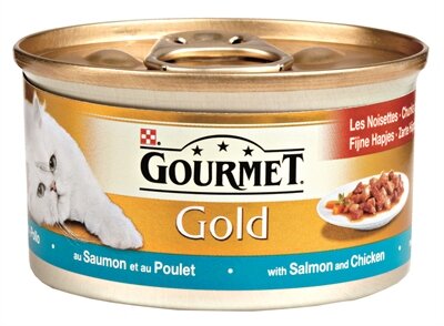 Gourmet Gold Fijne Hapjes Zalm / Kip 24X85 GR