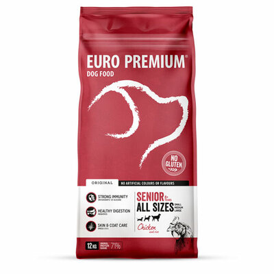 Euro-Premium senior chicken&rice 12kg