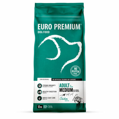 Euro-Premium adult medium chicken&rice 12kg