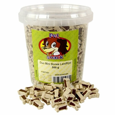 Petsnack Botjes Mini Duo Lam / Rijst 12X500 GR