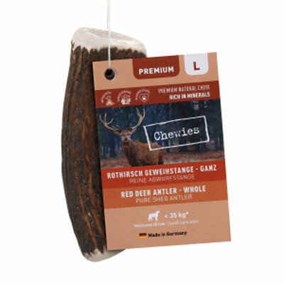 Chewies edelhertengewei heel L tussen 120gr-159gr 1st